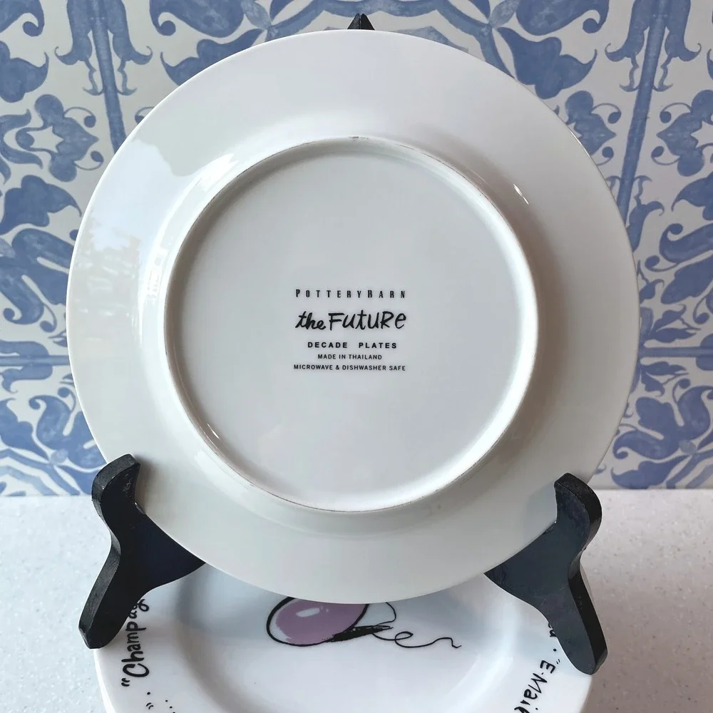Y2K Pottery Barn Decade Plates Complete Set of 12 1900s Through The Future 8 in